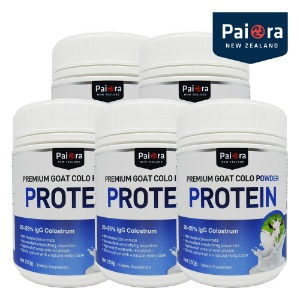 파이오라 뉴질랜드 프리미엄 초유 산양유 단백질 프로틴 파우더 250g 5통 영양보충제